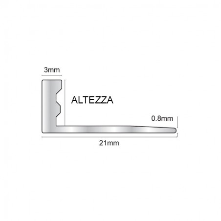 Profilo angolare in alluminio - Nero spazzolato