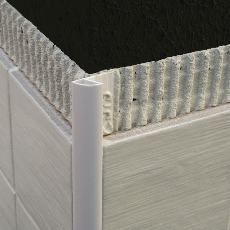 Profilo arrotondato in PVC - Marrone marmo